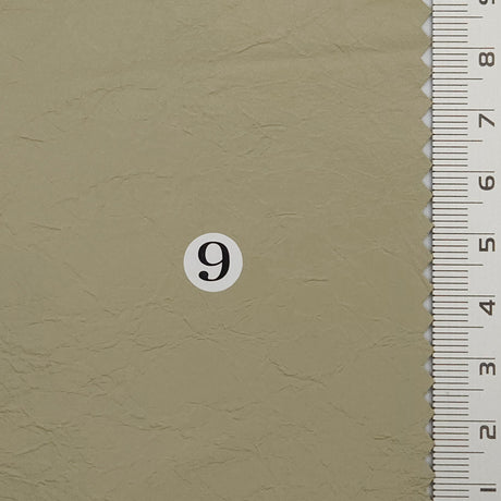Coated Solid Crease Rayon Polyurethane Woven Fabric - FAB1770 - 1.Silver-2.Ivory-3.Light beige-4.Light taupe-5.Medium beige-6.Light brown/sand-7.Light sage green-8.Golden brown/khaki-9.Grey-brown-10.Olive grey 