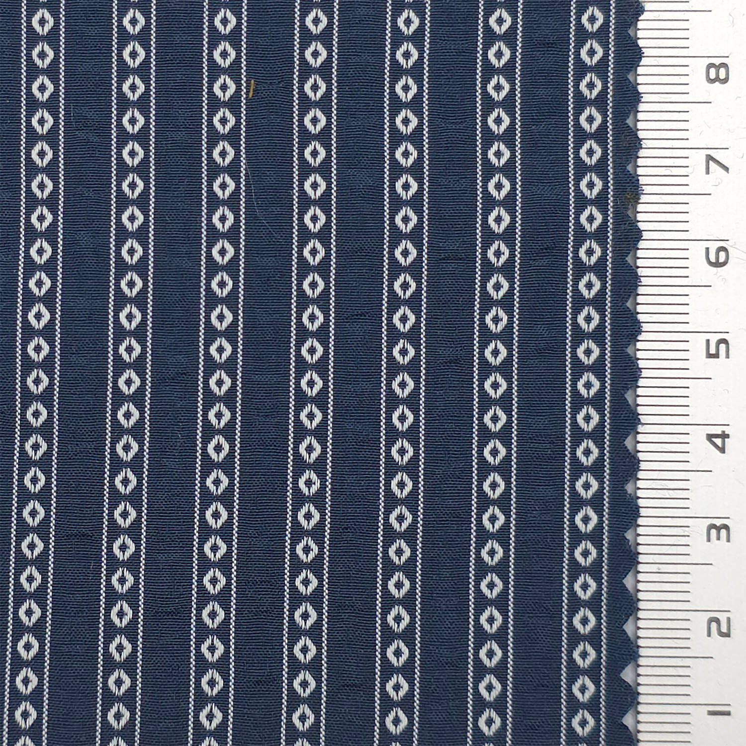 Stripe Jacquard Cotton Polyester Woven Fabric - FAB 1820 - 9.Navy
