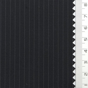 Pin Stripe Plain Polyester Spandex Rayon Woven Fabric - FAB1783 - Black