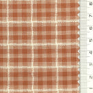 1: Dark Charcoal-2: Peach-3: Mustard Yellow-4: Golden Brown-5: Tan - Textured Lightweight Embroidered Plaid Poly Cotton Shirting Woven Fabric - FAB 1935