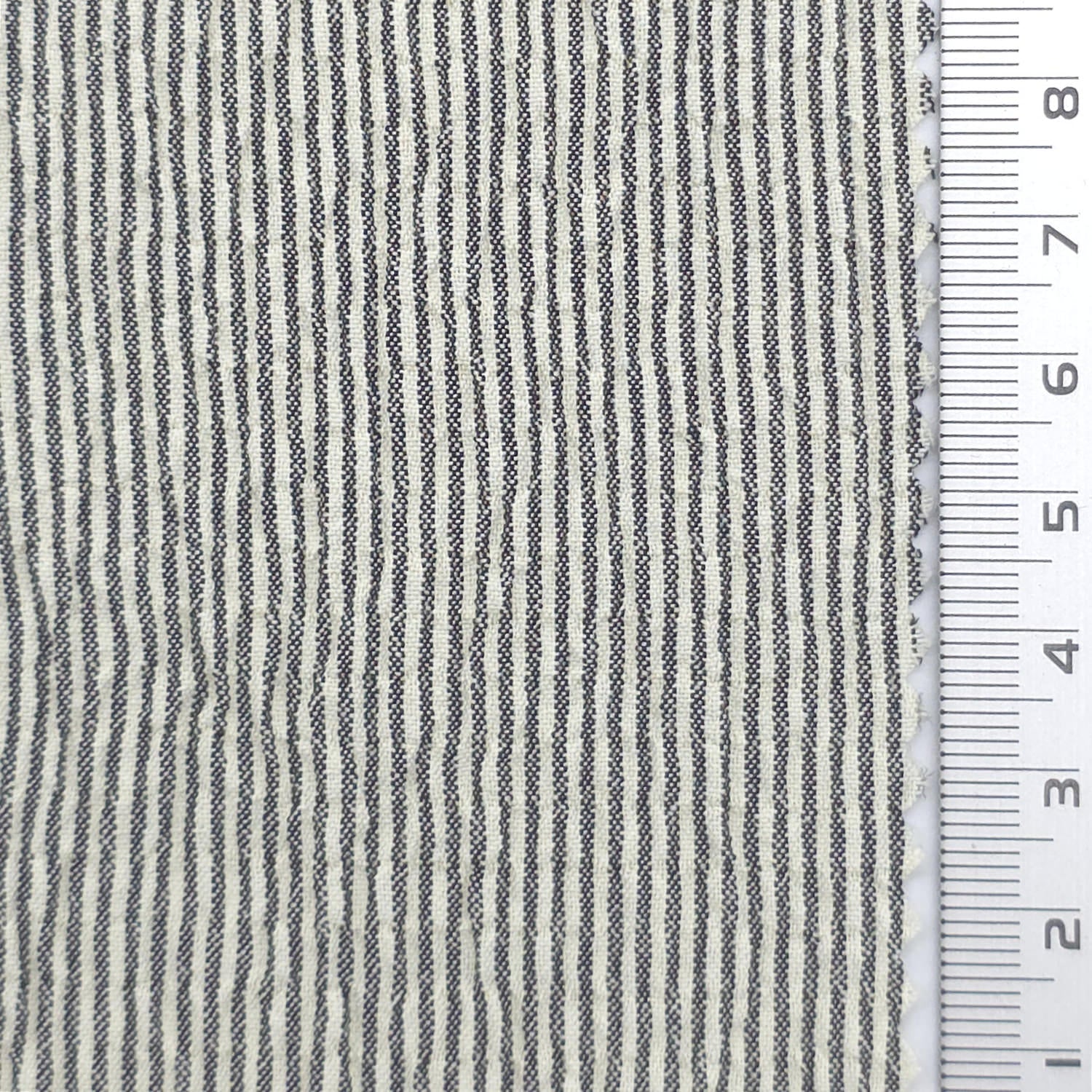 Pinstripe Polyester Rayon Woven Fabric - FAB1962 - Gray