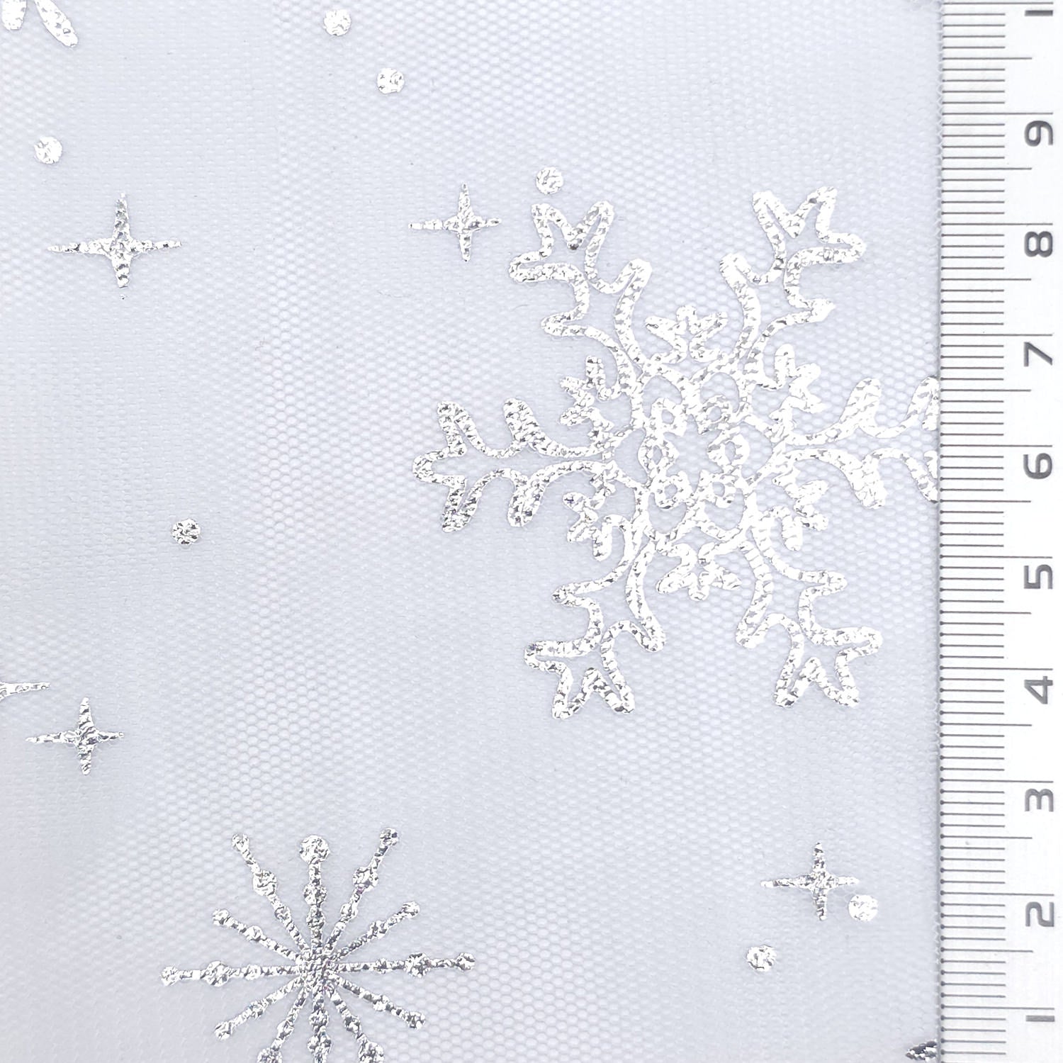 Snowflake Polyester Knit Fabric - FAB1952 - Slate Grey
