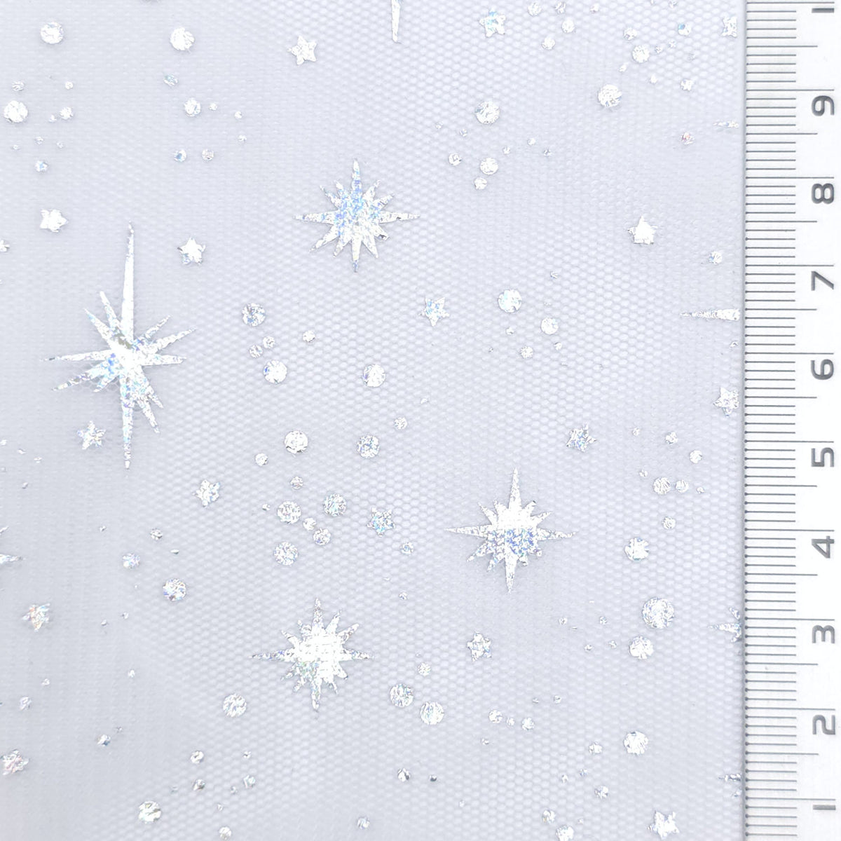Star Foil Poly Knit Fabric - FAB1949 - Slate Grey