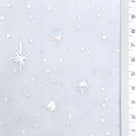 Star Foil Poly Knit Fabric - FAB1949 - Slate Grey