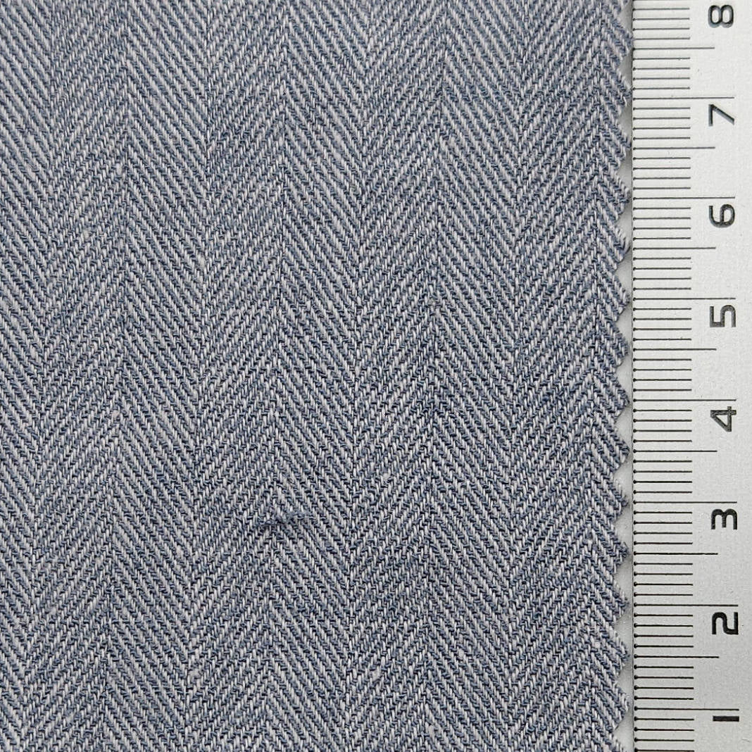 Herringbone Enzyme Washing Rayon Spandex Cotton Linen Woven Fabric - FAB1652