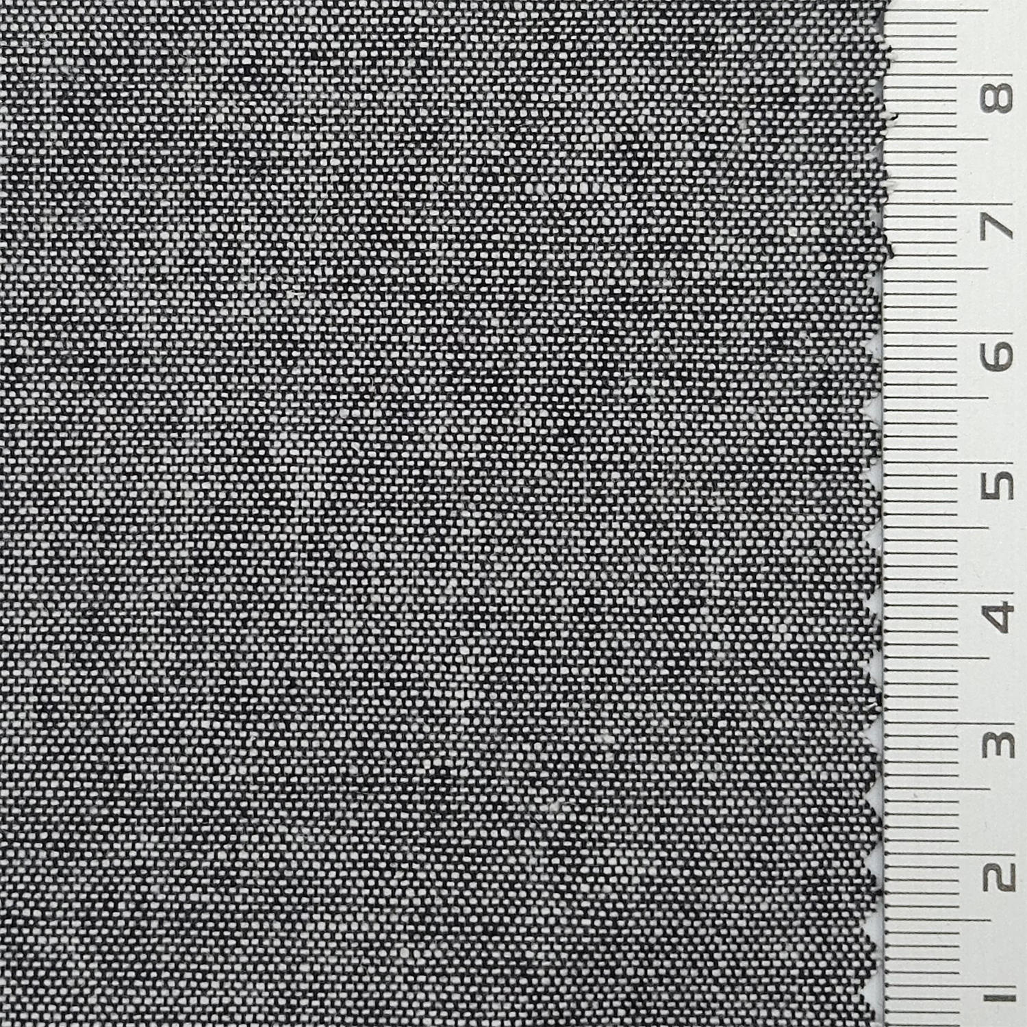 Solid Oxford Cotton Linen Polyester Woven Fabric - FAB 1790 - 9.Black