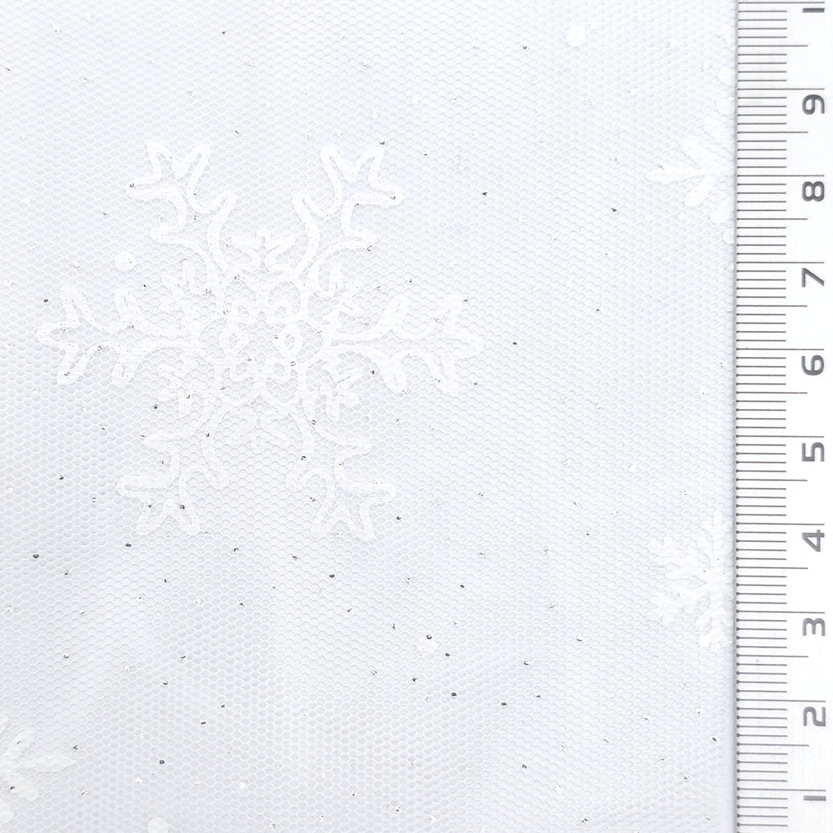 Snowflake Galaxy Polyester Knit Fabric - FAB1950 - Ivory