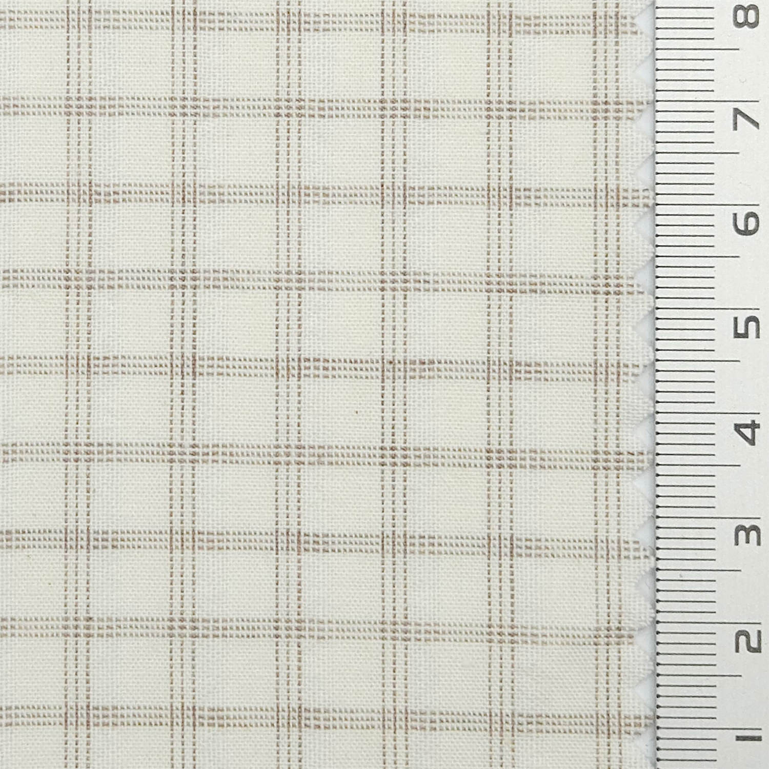 Distinct Check YarnDyed Cotton Polyester Woven Fabric - FAB 1797 - 9.Very Light Beige