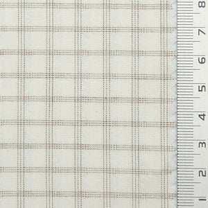 Distinct Check YarnDyed Cotton Polyester Woven Fabric - FAB1797 - Very Light Beige