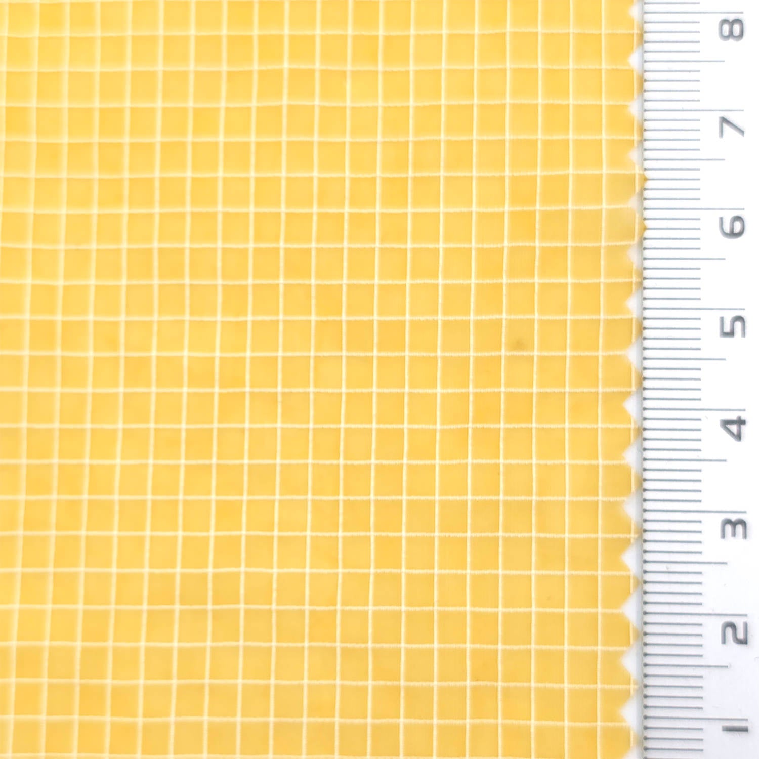 Golden Yellow - Windowpane Plain Nylon Woven Fabric - FAB1869