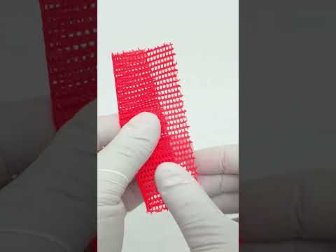 Resin Finished Rigid Nylon Mesh Knit Fabric - FAB 1943