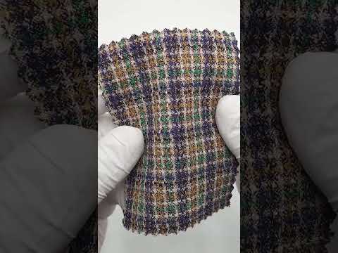 Check Tweed YarnDyed Rayon Polyester Spandex Woven Fabric - FAB 1787