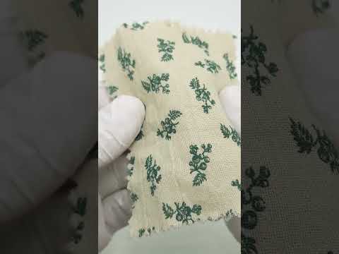 Samll Leafy Print Gauze Cotton Woven Fabric - FAB 1749