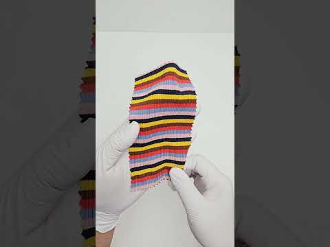 Stripe Rib YarnDyed Spandex Cotton Knit Fabric - FAB 1590