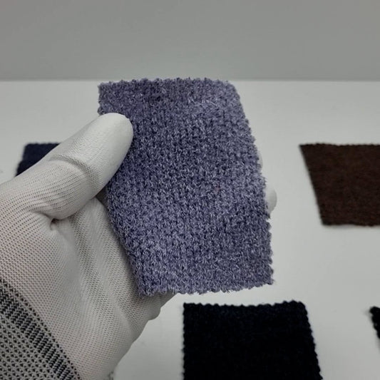 Stripe Polyester Spandex Knit Fabric | FAB1471 | 1.Lilac, 2.Burgundy, 3.Teal Blue, 4.Grey Green, 5.Brown, 6.Yellow, 7.Beige, 8.Grey Melange, 9.Navy, 10.Black by Fabricis.com #