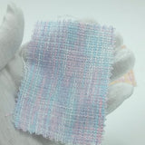 Rainbow Tweed Woven Fabric | FAB1508 | 1.Blue, 2.Ivory, 3.Purple, 4.Yellow by Fabricis.com #