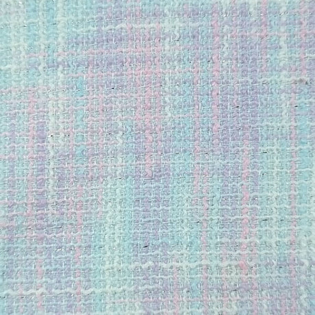 Rainbow Tweed Woven Fabric | FAB1508 | 1.Blue, 2.Ivory, 3.Purple, 4.Yellow by Fabricis.com #