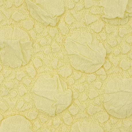 Solid Polka Dot Jacquard Polyester Woven Fabric | FAB1533 | 1.Beige, 2.White, 3.Yellow, 4.Pink, 5.Grey/Green, 6.Black by Fabricis.com #