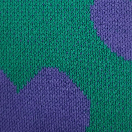Heart Jacquard Acrylic Knit Fabric | FAB1516 | 1.Pink, 2.Puple, 3.Green by Fabricis.com #