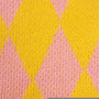 Diamond Jacquard Acrylic Knit Fabric | FAB1515 | 1.Blue, 2.Green, 3.Yellow, 4.Pink, 5.Black by Fabricis.com #