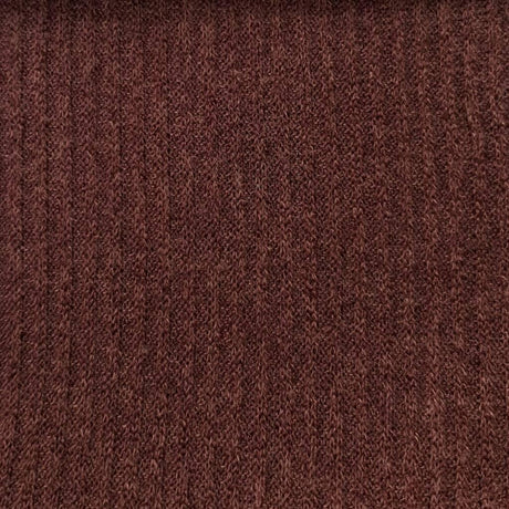 Mir 2x2 Rib Poly Span Knit Fabric-Brown