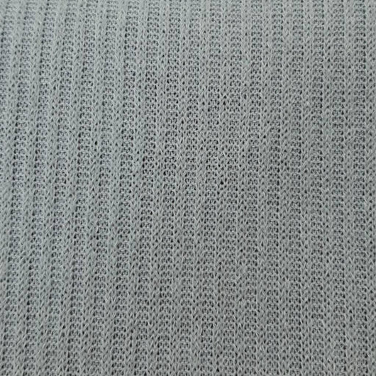 Mir 2x2 Rib Poly Span Knit Fabric-Grey