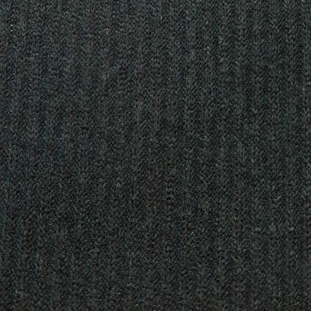 Mir 2x2 Rib Poly Span Knit Fabric-Black