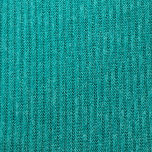 Mir 2x2 Rib Poly Span Knit Fabric-Emerald