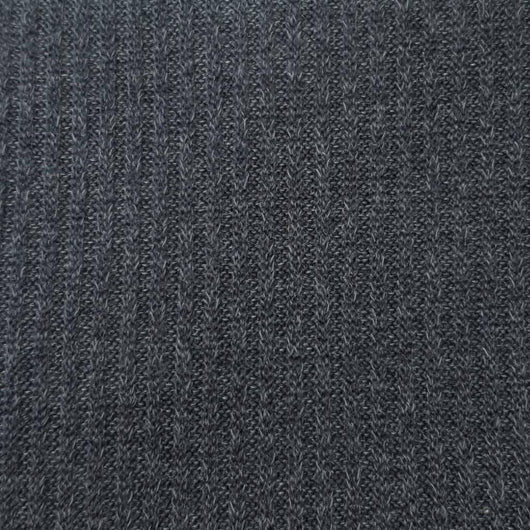 Mir 2x2 Rib Poly Span Knit Fabric-Dark Grey