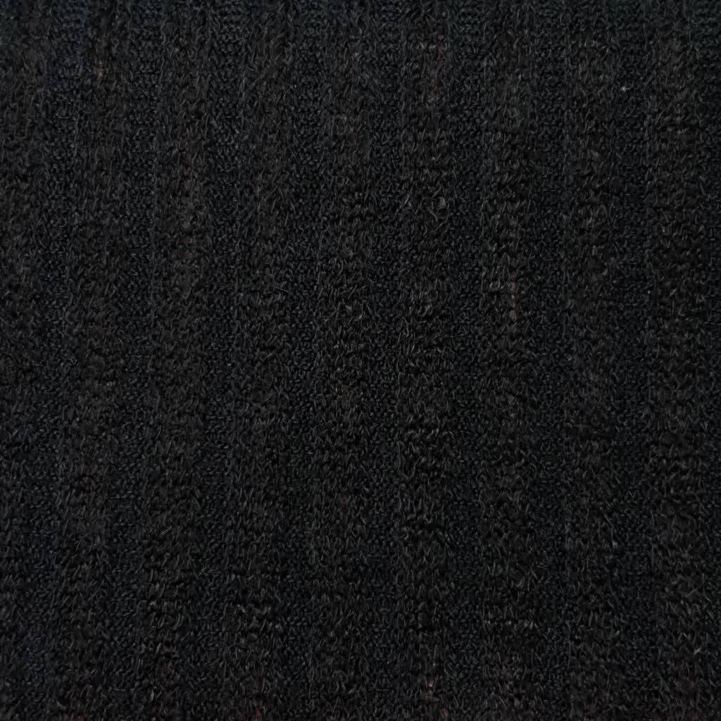 Mir 5x4 Rib Poly Span Knit Fabric-Black