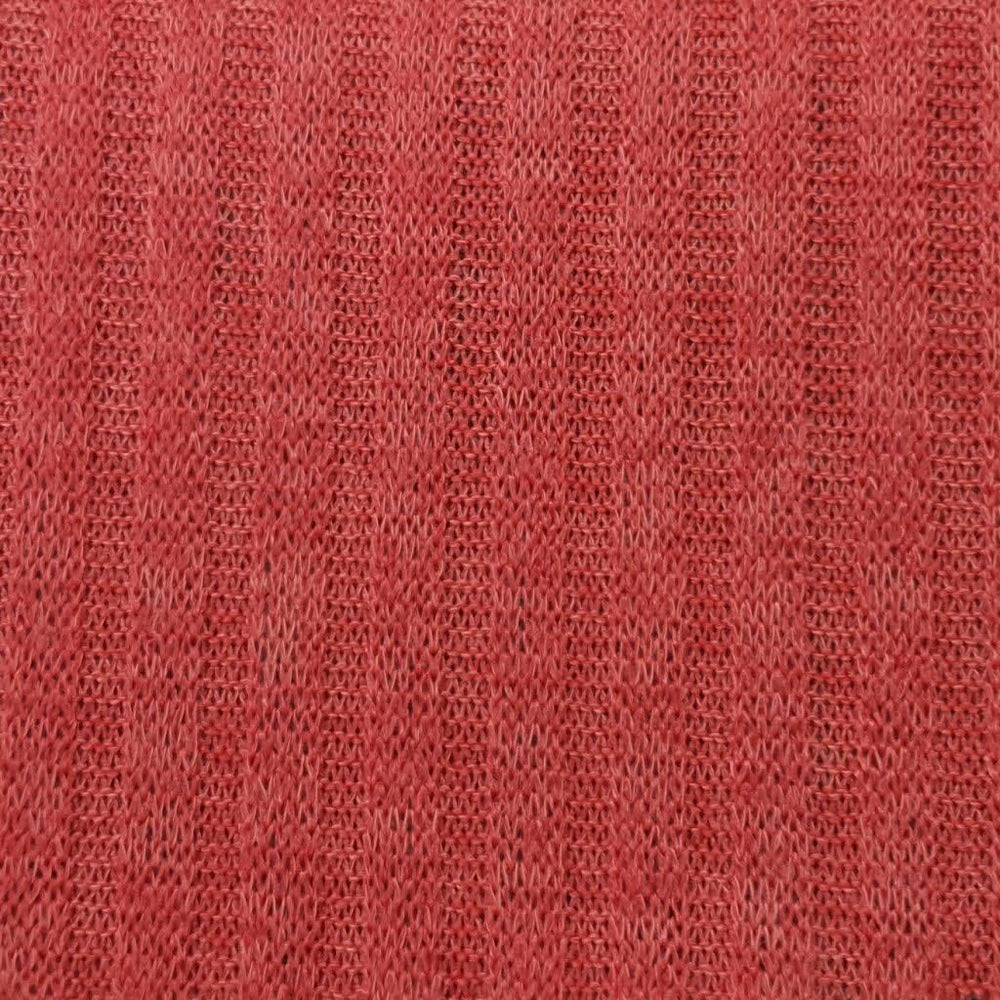 Mir 5x4 Rib Poly Span Knit Fabric-Coral