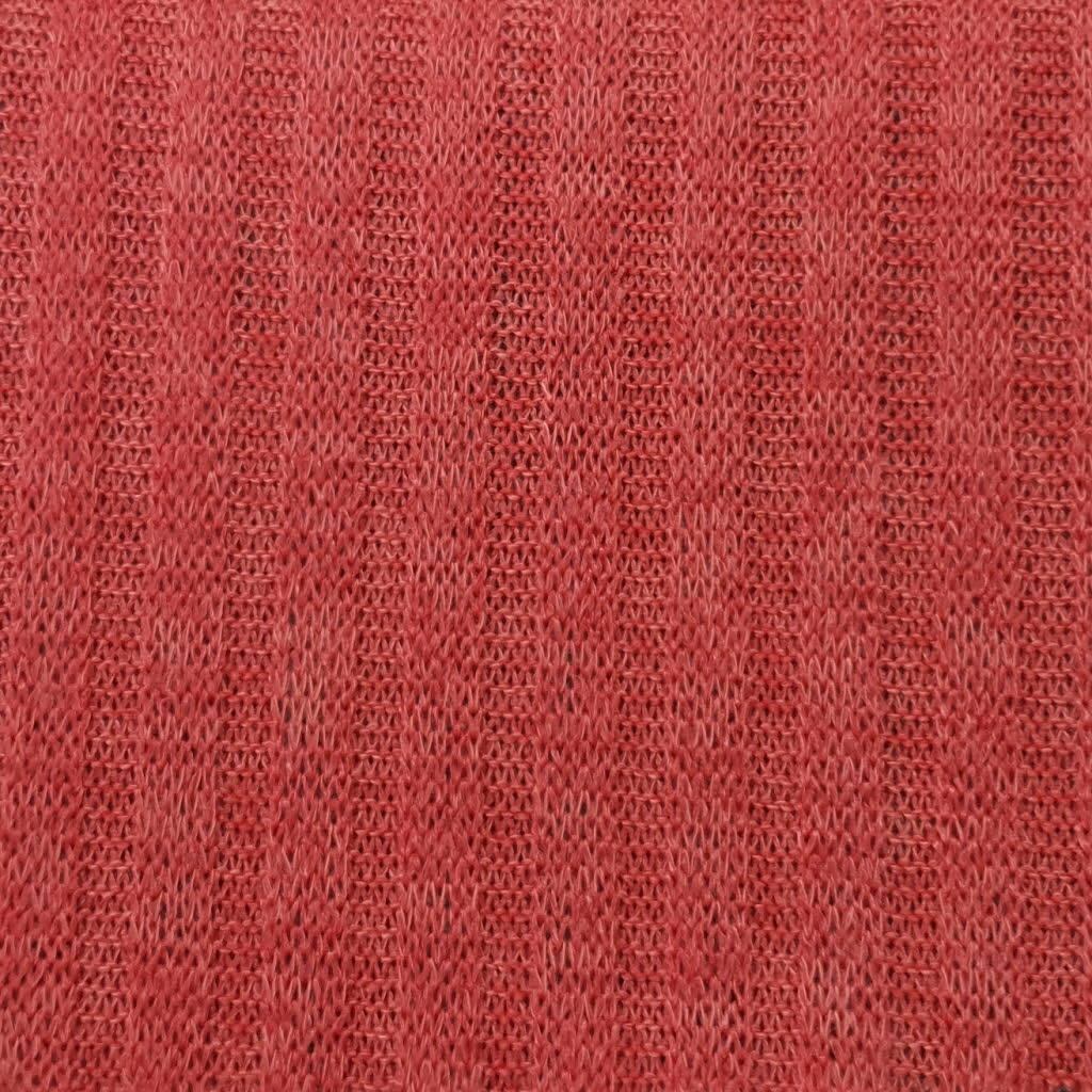 Mir 5x4 Rib Poly Span Knit Fabric-Coral