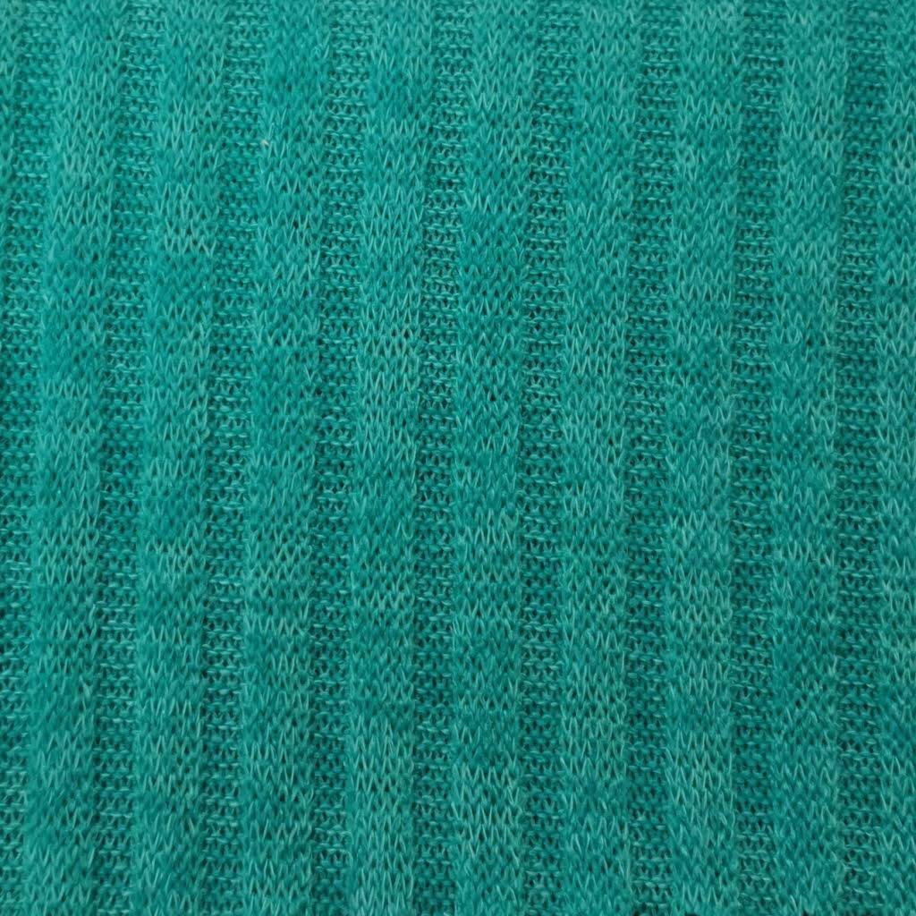 Mir 5x4 Rib Poly Span Knit Fabric-Emerald