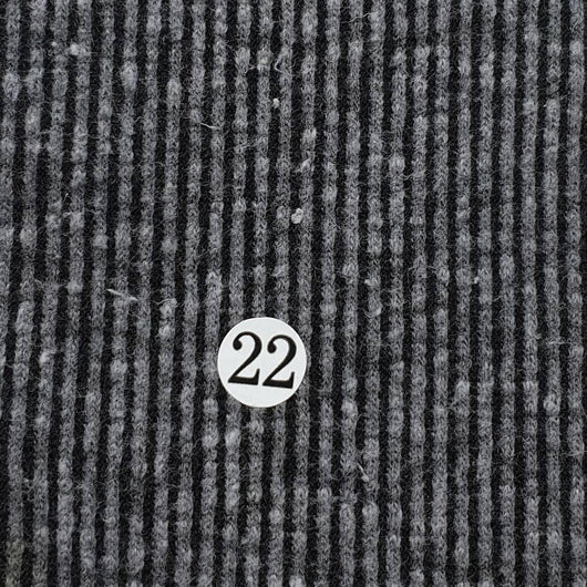 Poly Cotton Span Knit Fabric-Grey Black