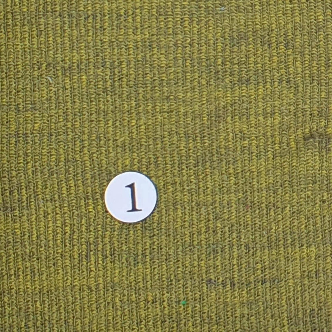 1.Mustard/Black-2.Black/Mustard-3.Green/Black-4.Black/Green-5.Beige/Black - T/R Span Knit Fabric - FAB 1044