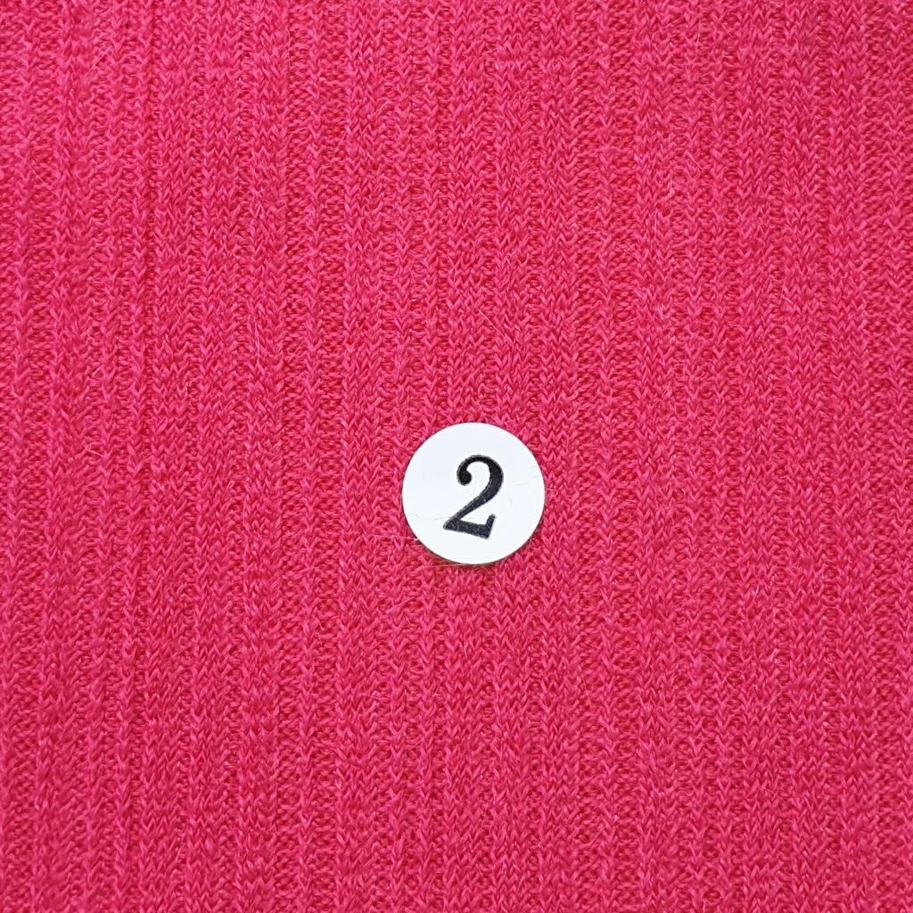 1.Orange-2.Fuchsia-3.Orange-4.Red-5.Ivory Grey - Poly Span Knit Fabric - FAB 1057