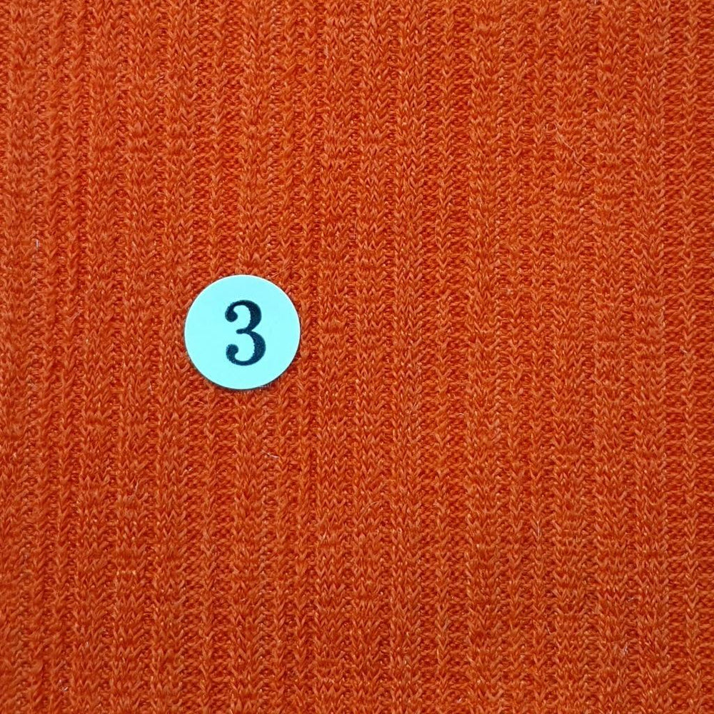 1.Orange-2.Fuchsia-3.Orange-4.Red-5.Ivory Grey - Poly Span Knit Fabric - FAB 1057