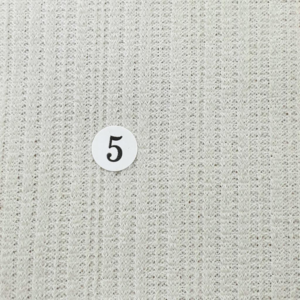 1.Orange-2.Fuchsia-3.Orange-4.Red-5.Ivory Grey - Poly Span Knit Fabric - FAB 1057