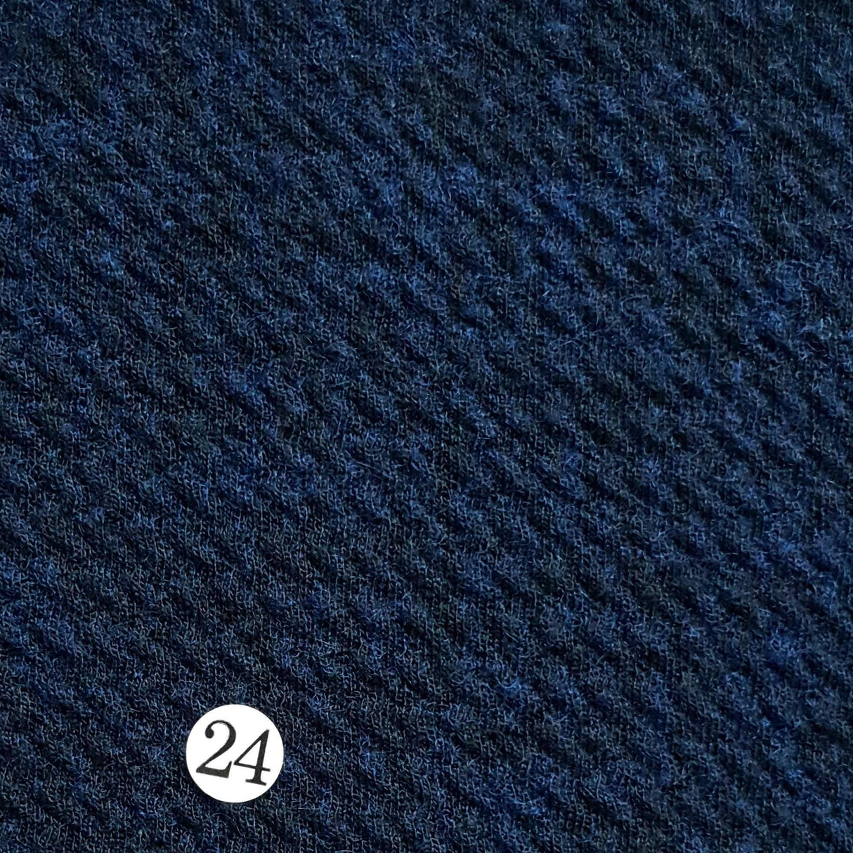 Double Knitting Jacquard Fabric-Black/Blue