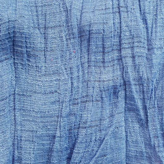 Crinkle Poly Span Fabric-Blue