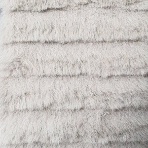 Weft Small Stripe Faux Fur Fabric | FAB1097 | 1.Ivory, 2.Beige, 3.Pink, 4.Grey, 5.Brown, 6.Charcoal, 7.Black by Fabricis.com #