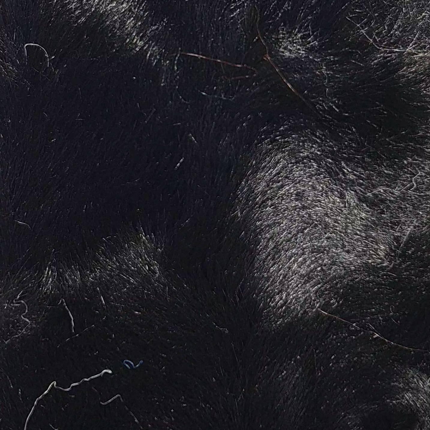 Highon Faux Fur Fabric-Black