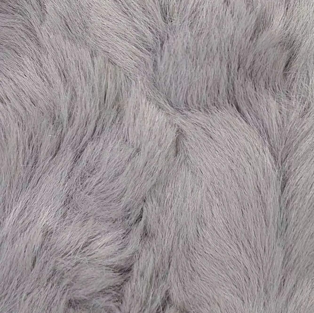 Highon Faux Fur Fabric | FAB1107 | 1.Ivory, 2.Silver Beige, 3.Beige, 4.Yellow, 5.Pink, 6.BlueGrey, 7.Grey, 8.Cocoa, 9.Reddy Brown, 10.Black by Fabricis.com #