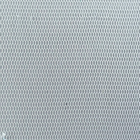 Hexagon Hard Poly Mesh Fabric-Ivory