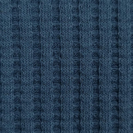 Waffle Cotton Polyester Spandex Woven Fabric-Chambray