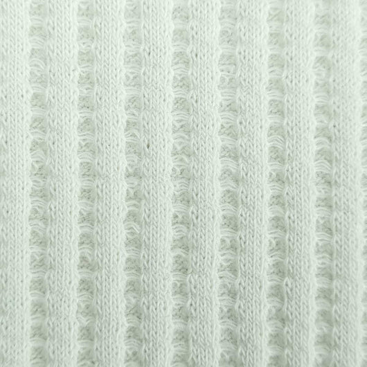 Waffle Cotton Polyester Spandex Woven Fabric-Ivory