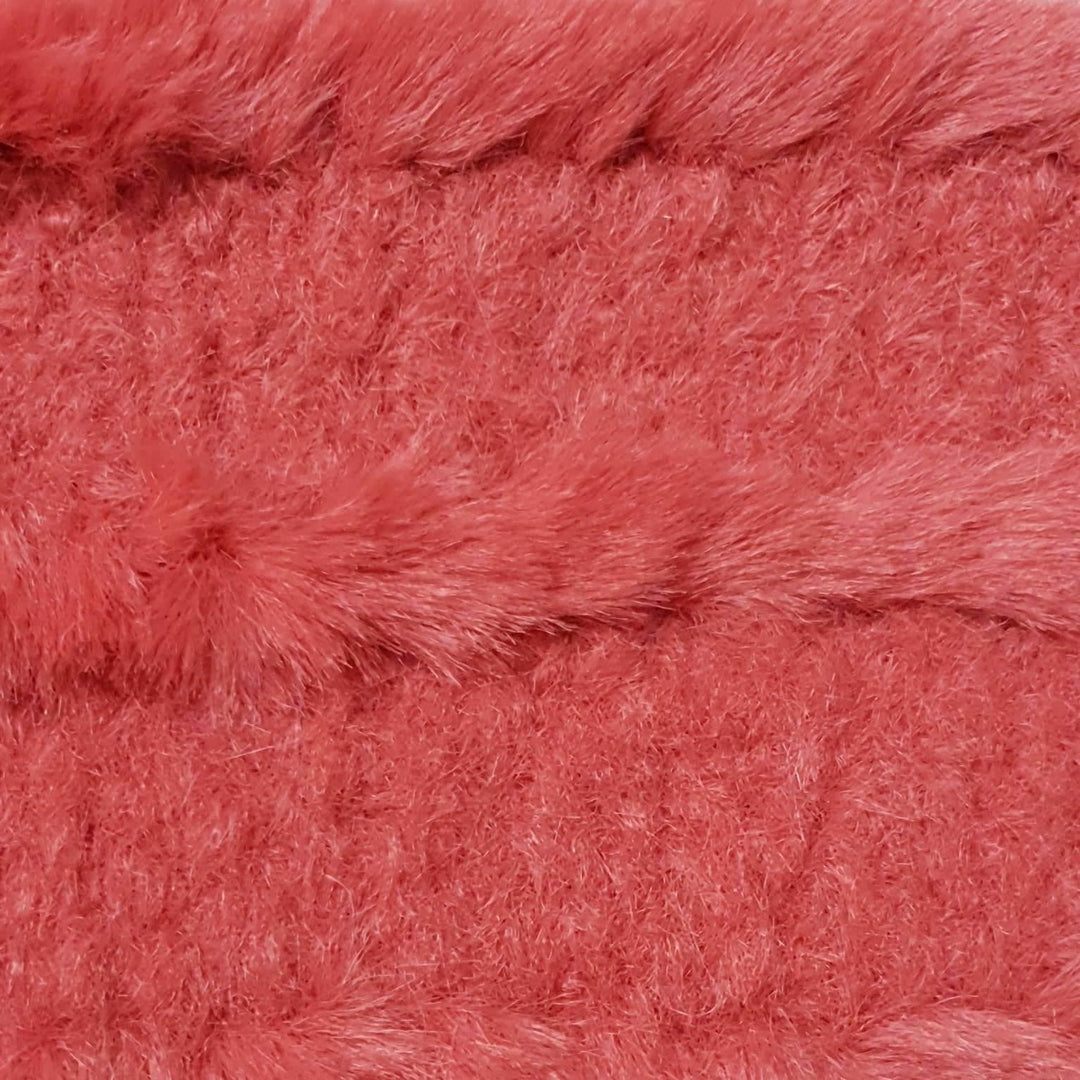 1.Scarlet-2.Rouge-3.Rosewood-4.Ocean-5.Oat - Embossing Faux Fur Fabric - FAB 1199