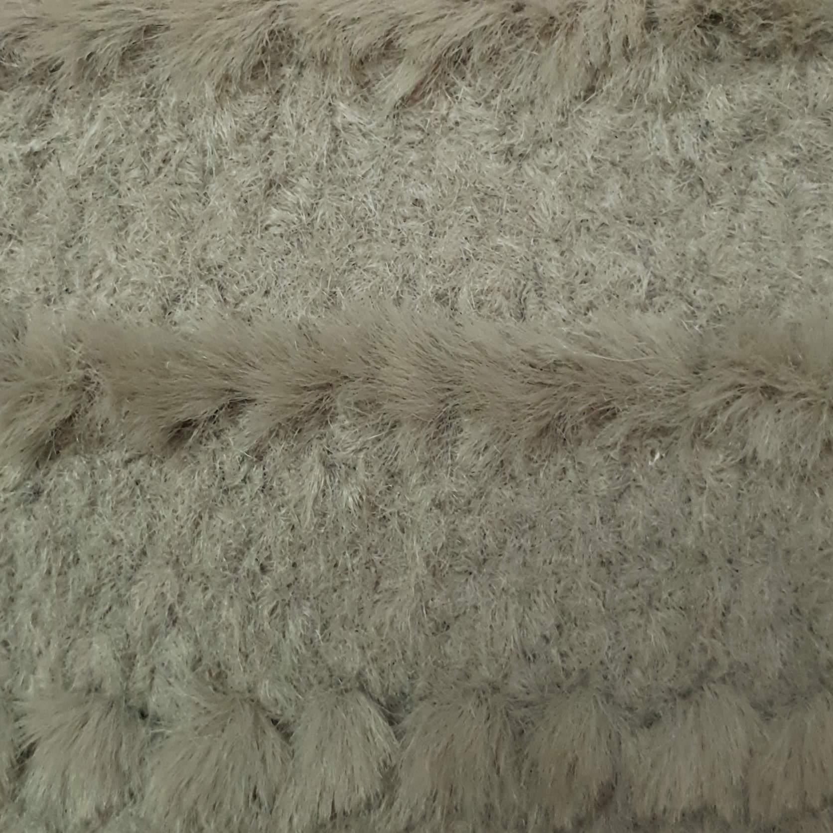 Embossing Faux Fur Fabric - FAB 1199 - 8.Fossil