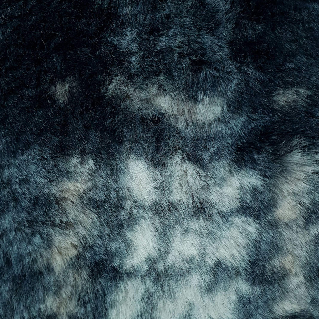 Vivid Check Faux Fur-Denim