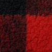 Check Faux Fur-Red/Black